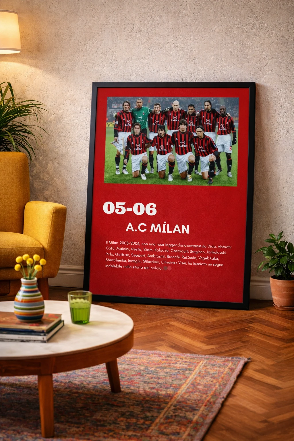 AC Milan Efsane Kadro Duvar Tablosu 2. Fotoğraf