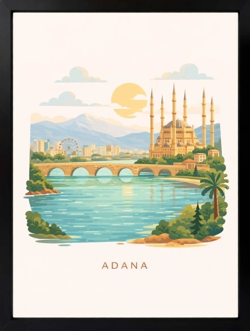 Adana İllüstrasyon Duvar Tablosu 1. Fotoğraf