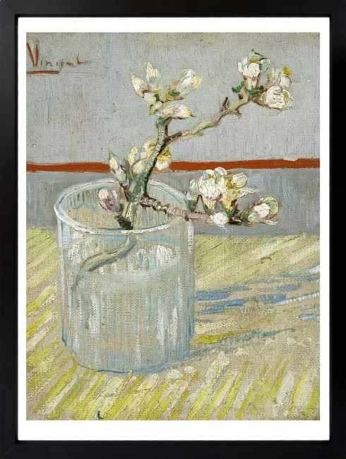 Almond Blossom in a Glass Duvar Tablosu 1. Fotoğraf