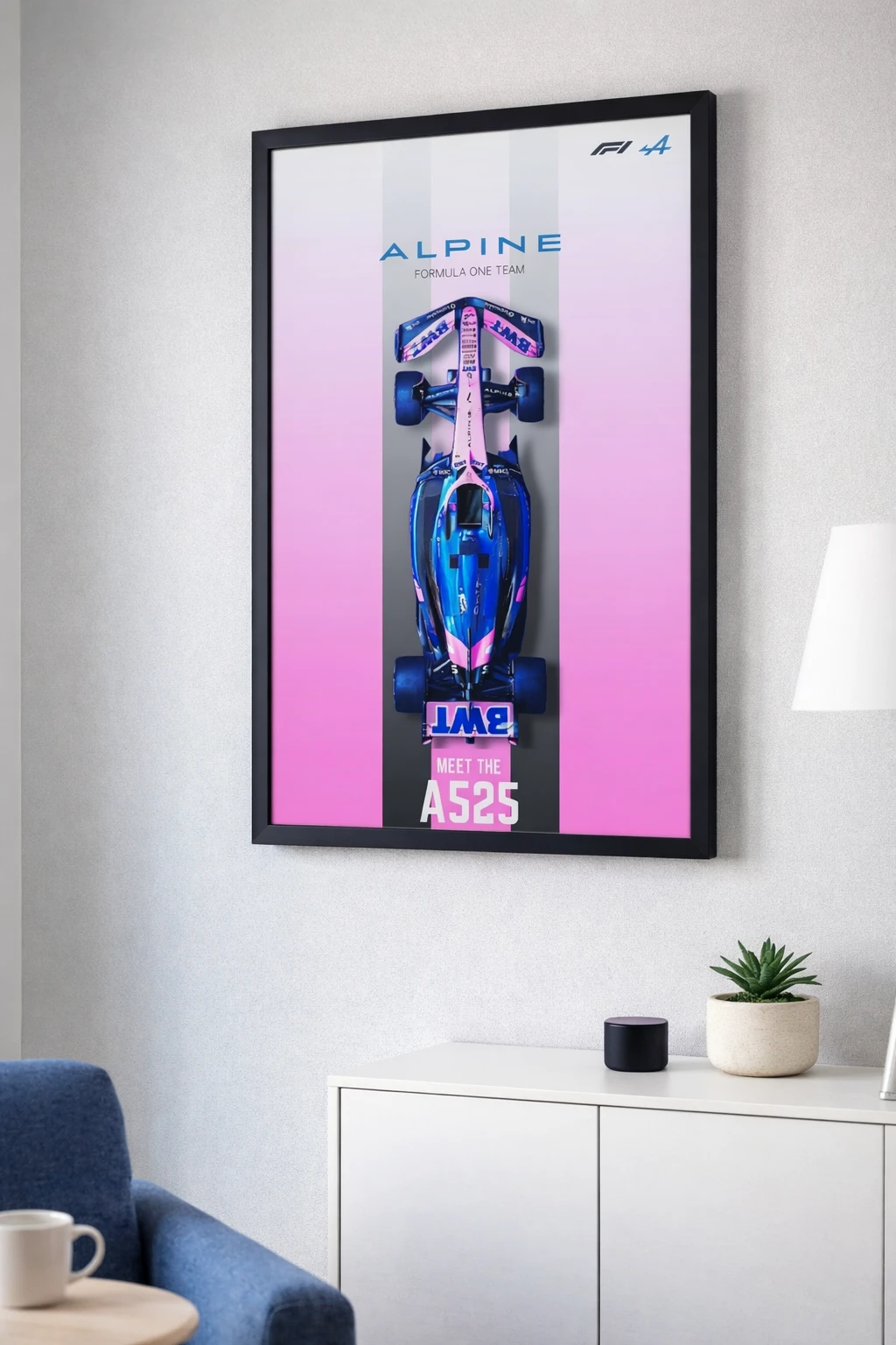 Alpine A525 Formula 1 Duvar Tablosu 2. Fotoğraf