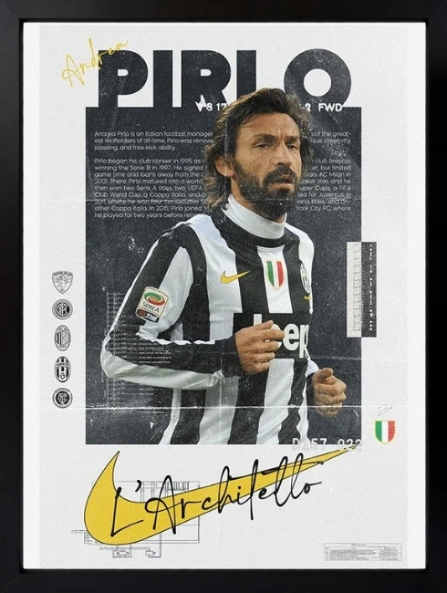 Andrea Pirlo Duvar Tablosu 1. Fotoğraf