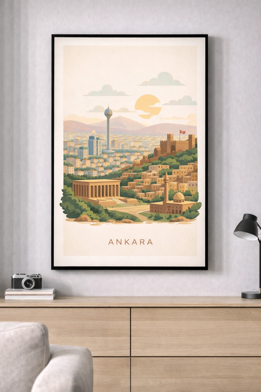 Ankara İllüstrasyon Duvar Tablosu 2. Fotoğraf