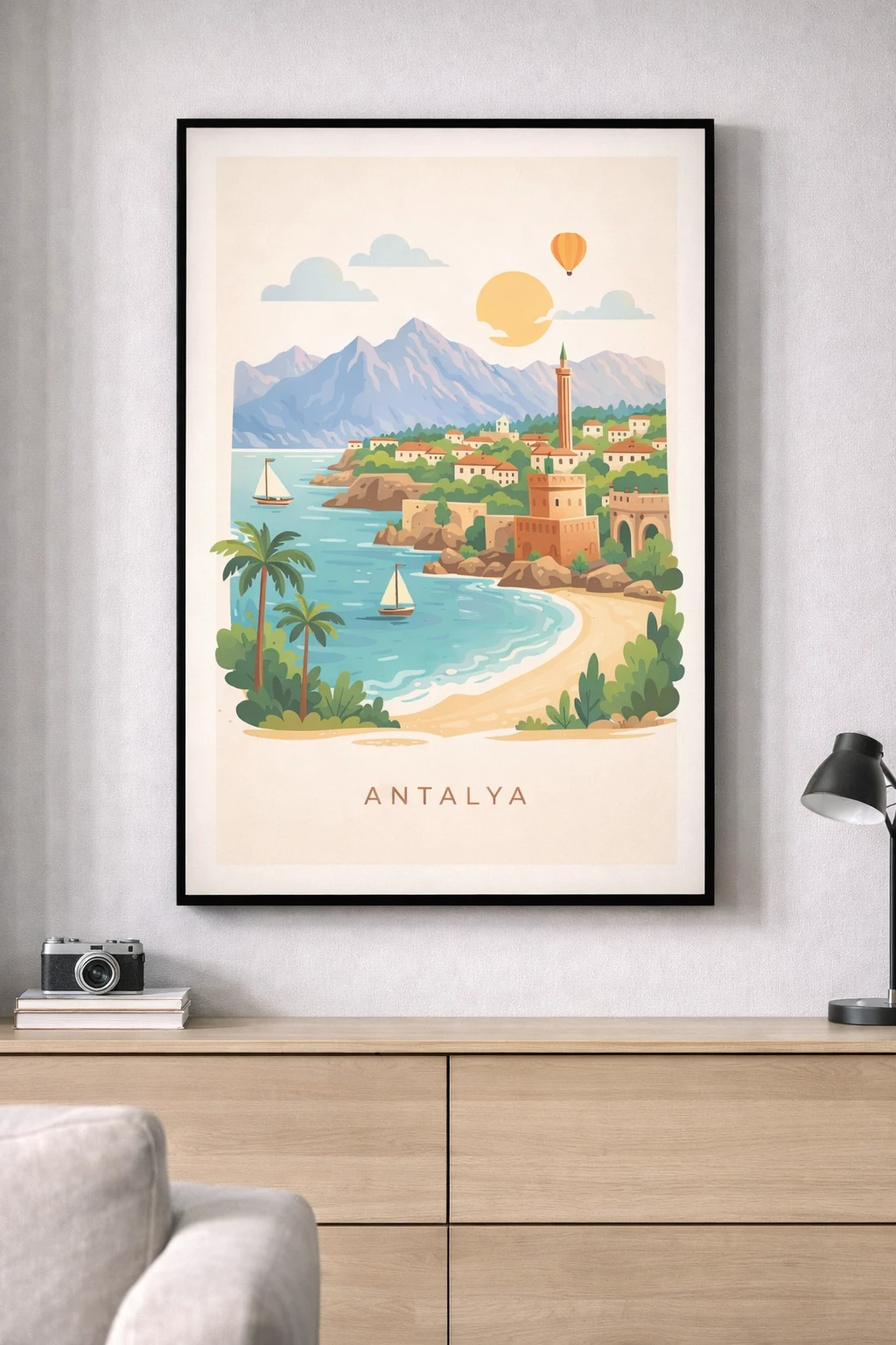 Antalya İllüstrasyon Duvar Tablosu 2. Fotoğraf