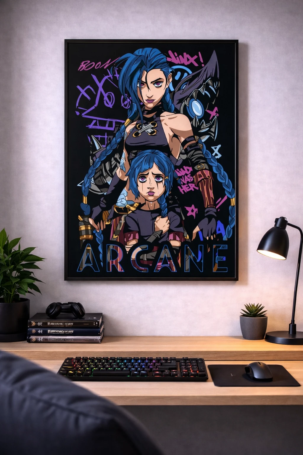 Arcane Jinx Duvar Tablosu 2. Fotoğraf