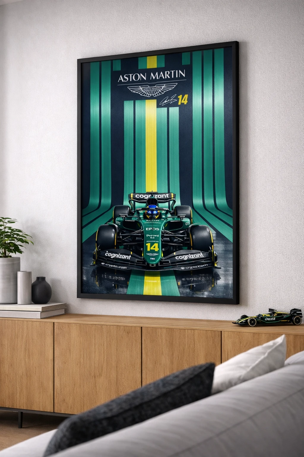 Aston Martin Formula 1 Aracı Duvar Tablosu 2. Fotoğraf
