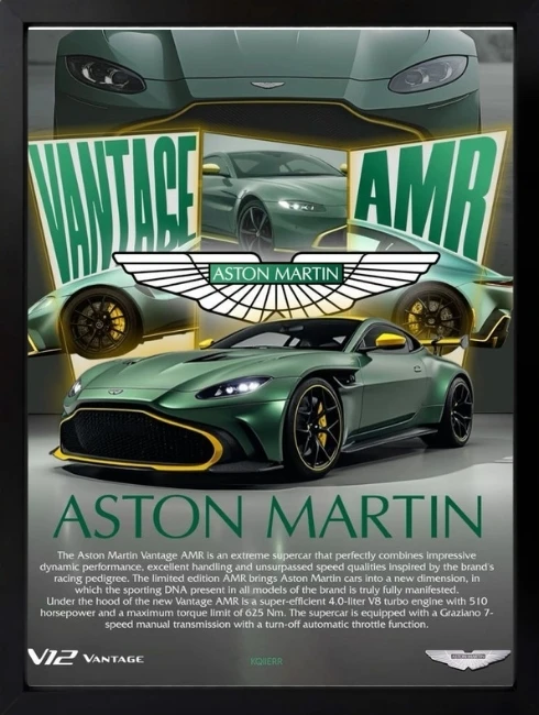 Aston Martin Vantage AMR Duvar Tablosu 1. Fotoğraf