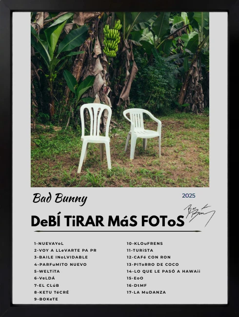 Bad Bunny - Debi Tirar Mas Fotos Duvar Tablosu 1. Fotoğraf