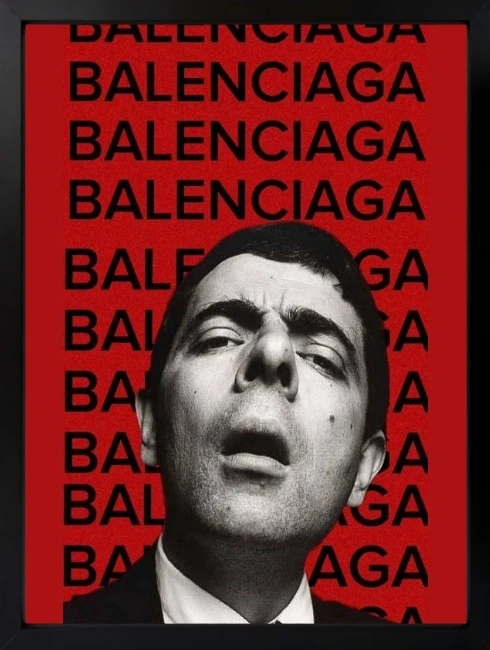 Balenciaga Rap Mixart Duvar Tablosu 1. Fotoğraf