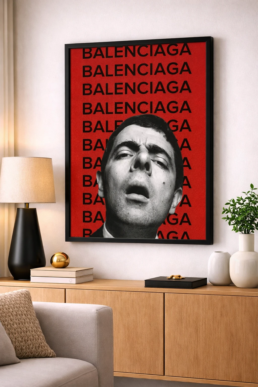 Balenciaga Rap Mixart Duvar Tablosu 2. Fotoğraf