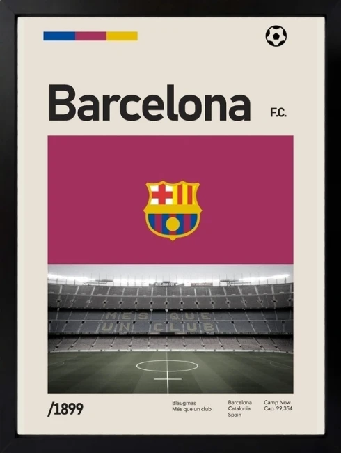 Barcelona FC Duvar Tablosu 1. Fotoğraf