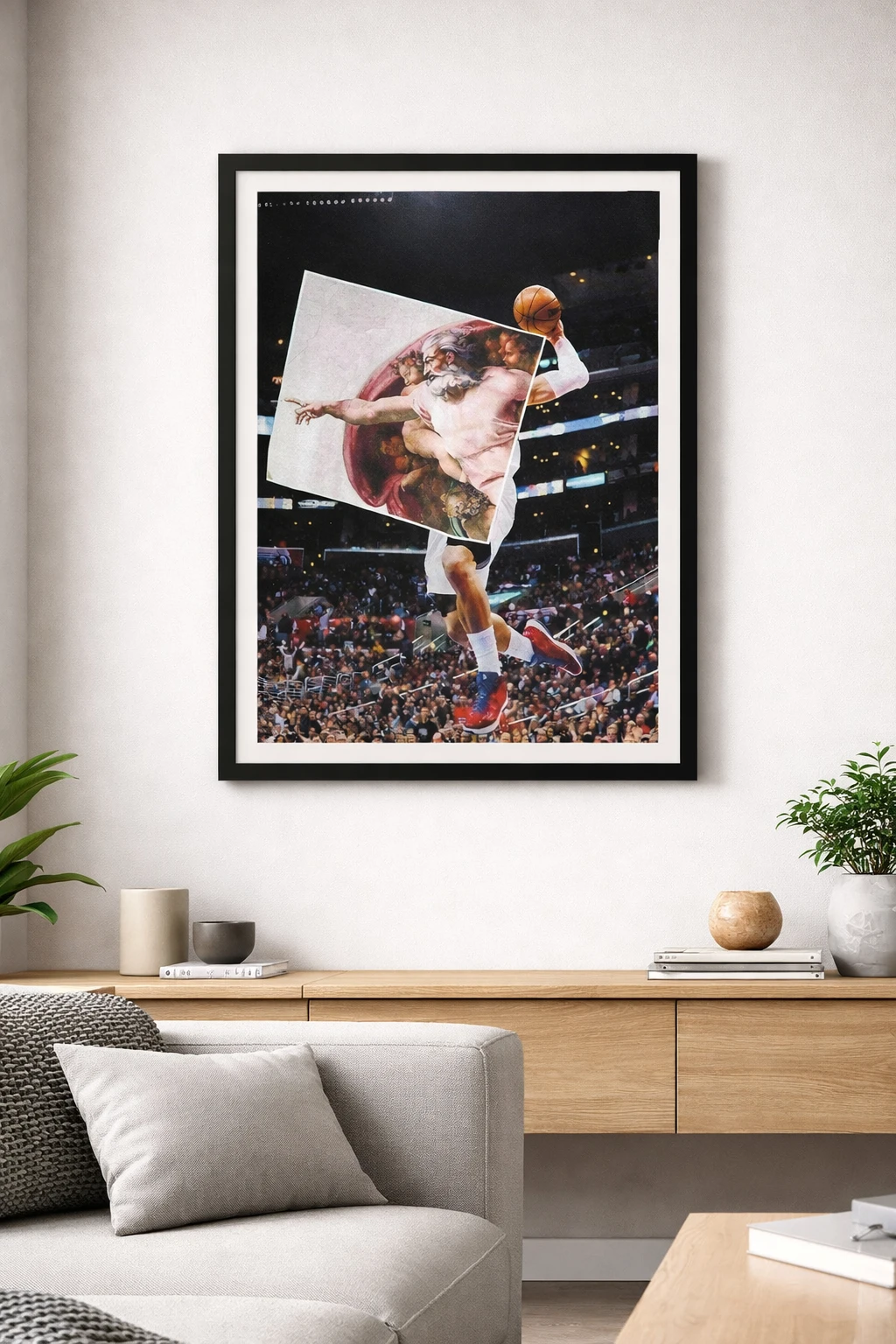 Basketbol Dunk Mixart Duvar Tablosu 2. Fotoğraf