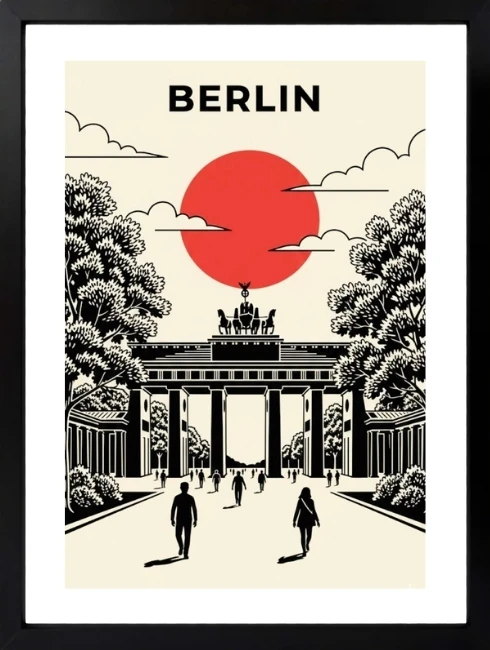 Berlin Çizim Duvar Tablosu 1. Fotoğraf