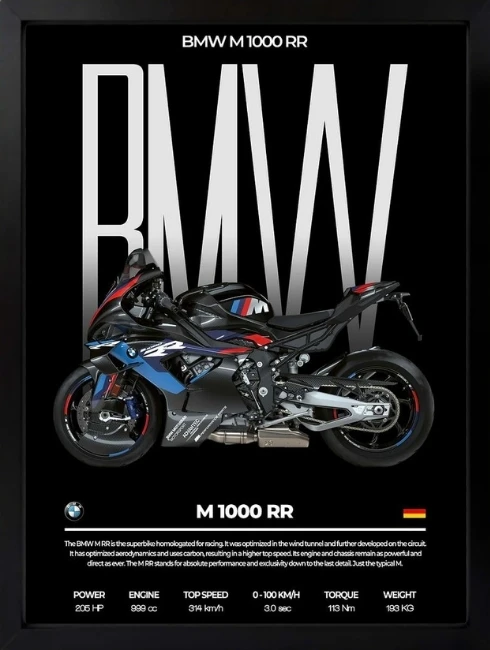 BMW M1000RR Duvar Tablosu 1. Fotoğraf