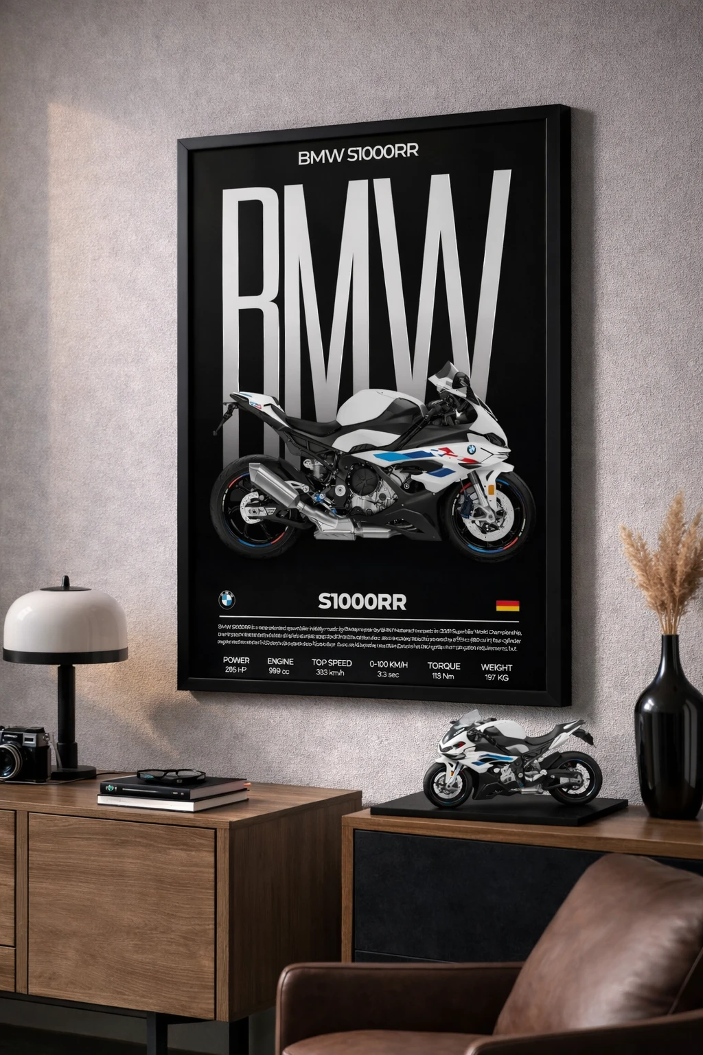 BMW S1000RR Duvar Tablosu 2. Fotoğraf