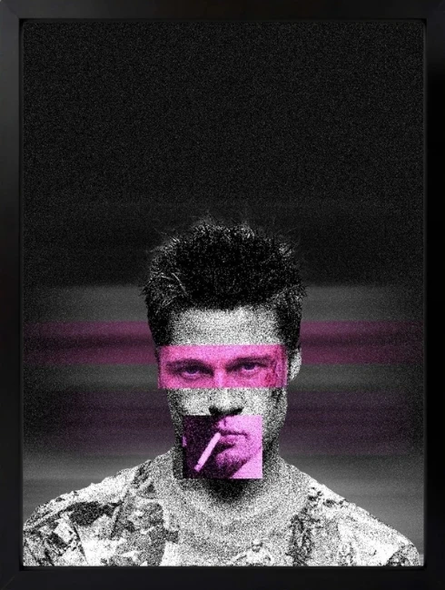 Brad Pitt Sigara Duvar Tablosu 1. Fotoğraf