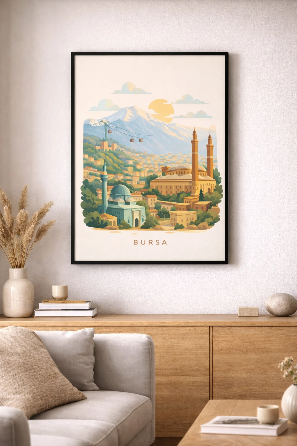 Bursa İllüstrasyon Duvar Tablosu 2. Fotoğraf