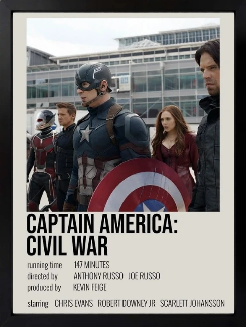Captain America Civil War Duvar Tablosu 1. Fotoğraf
