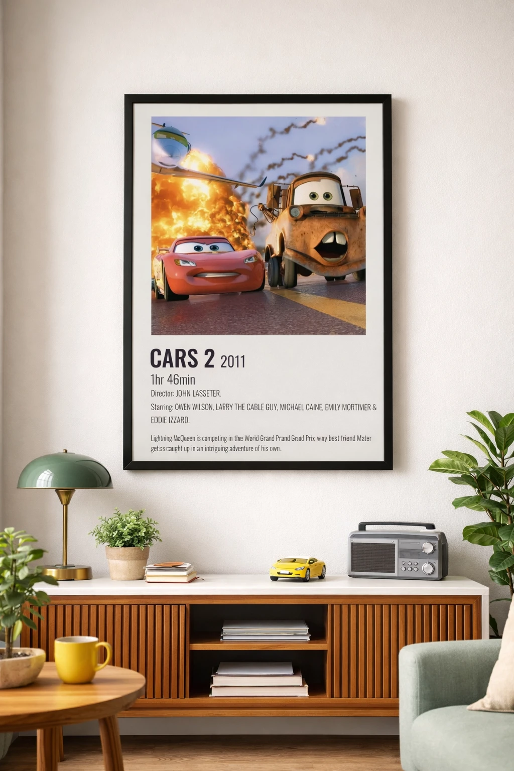 Cars 2 Duvar Tablosu 2. Fotoğraf
