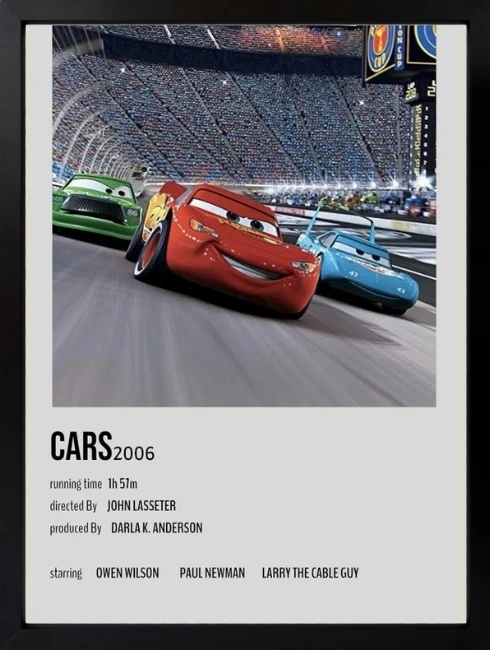 Cars Yarış Sahnesi Duvar Tablosu 1. Fotoğraf