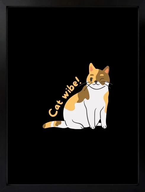 Cat Wibe Duvar Tablosu 1. Fotoğraf