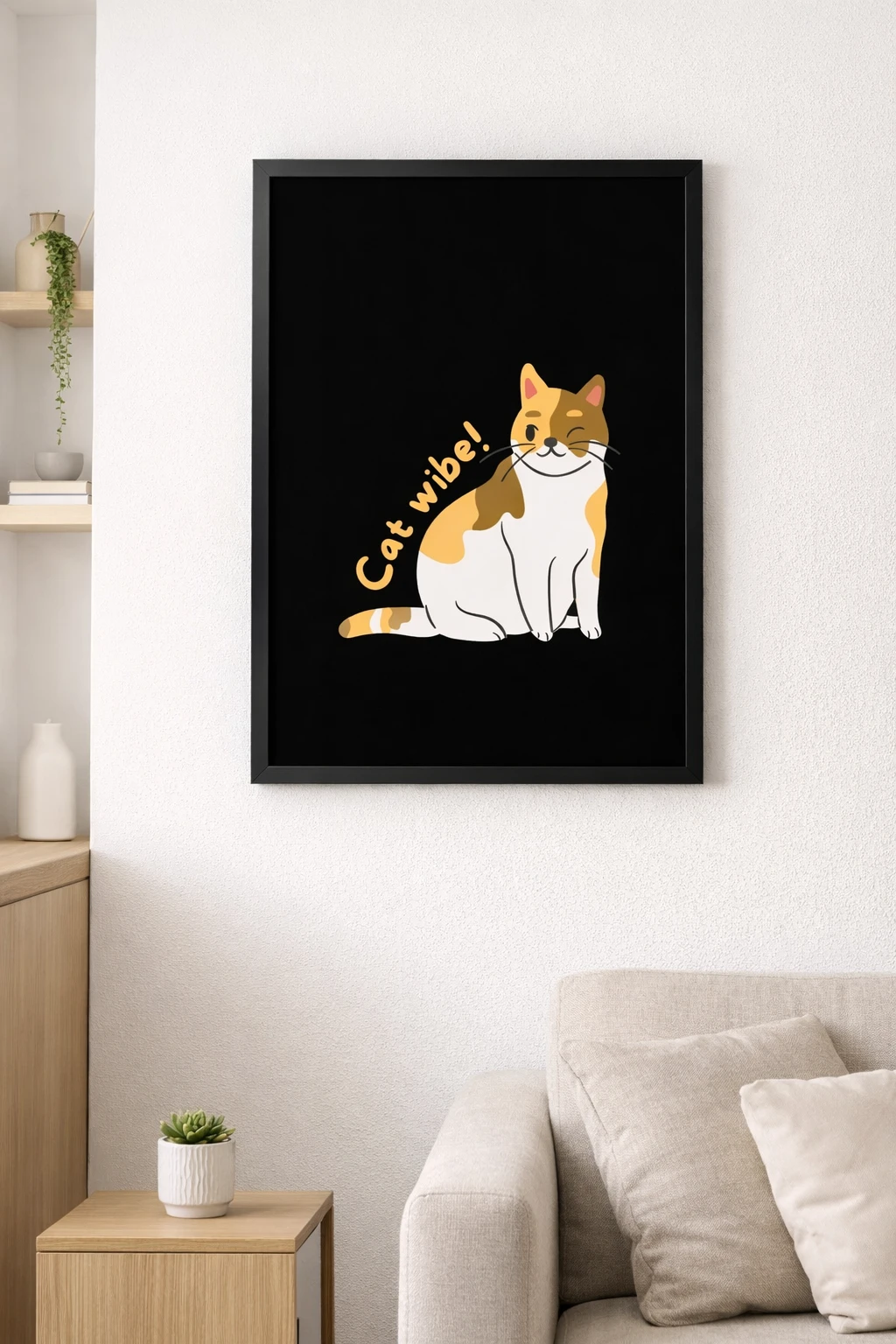 Cat Wibe Duvar Tablosu