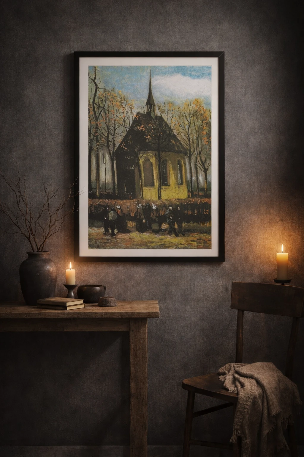 The Church at Auvers Duvar Tablosu