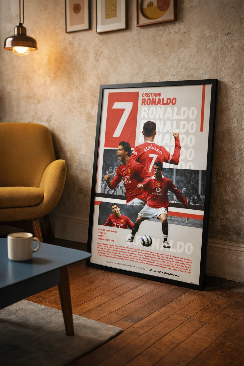 Cristiano Ronaldo 7 Poster Duvar Tablosu 2. Fotoğraf