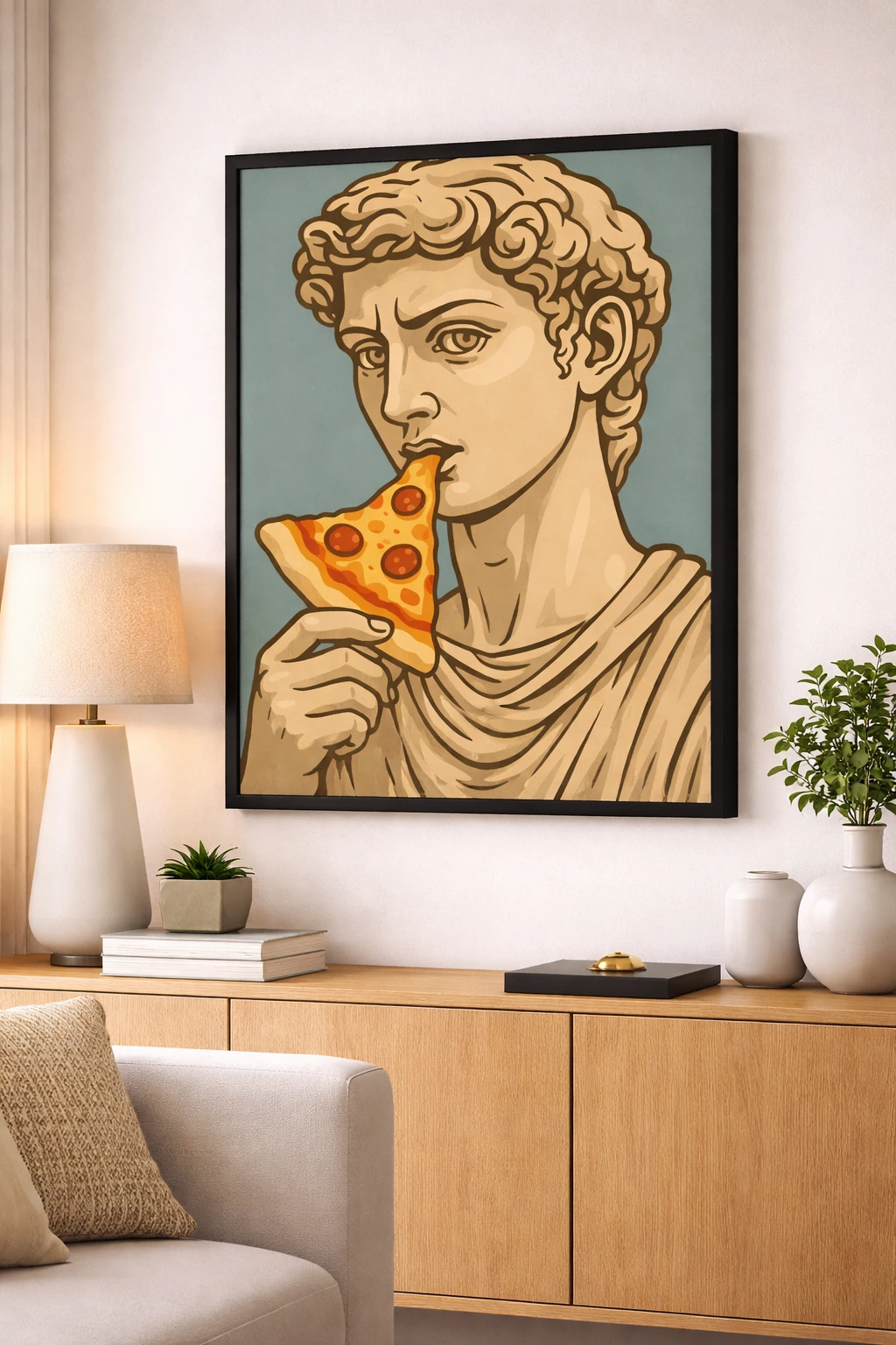 David Pizza Mixart Duvar Tablosu