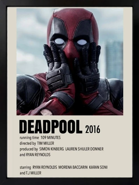 Deadpool Poster Duvar Tablosu 1. Fotoğraf