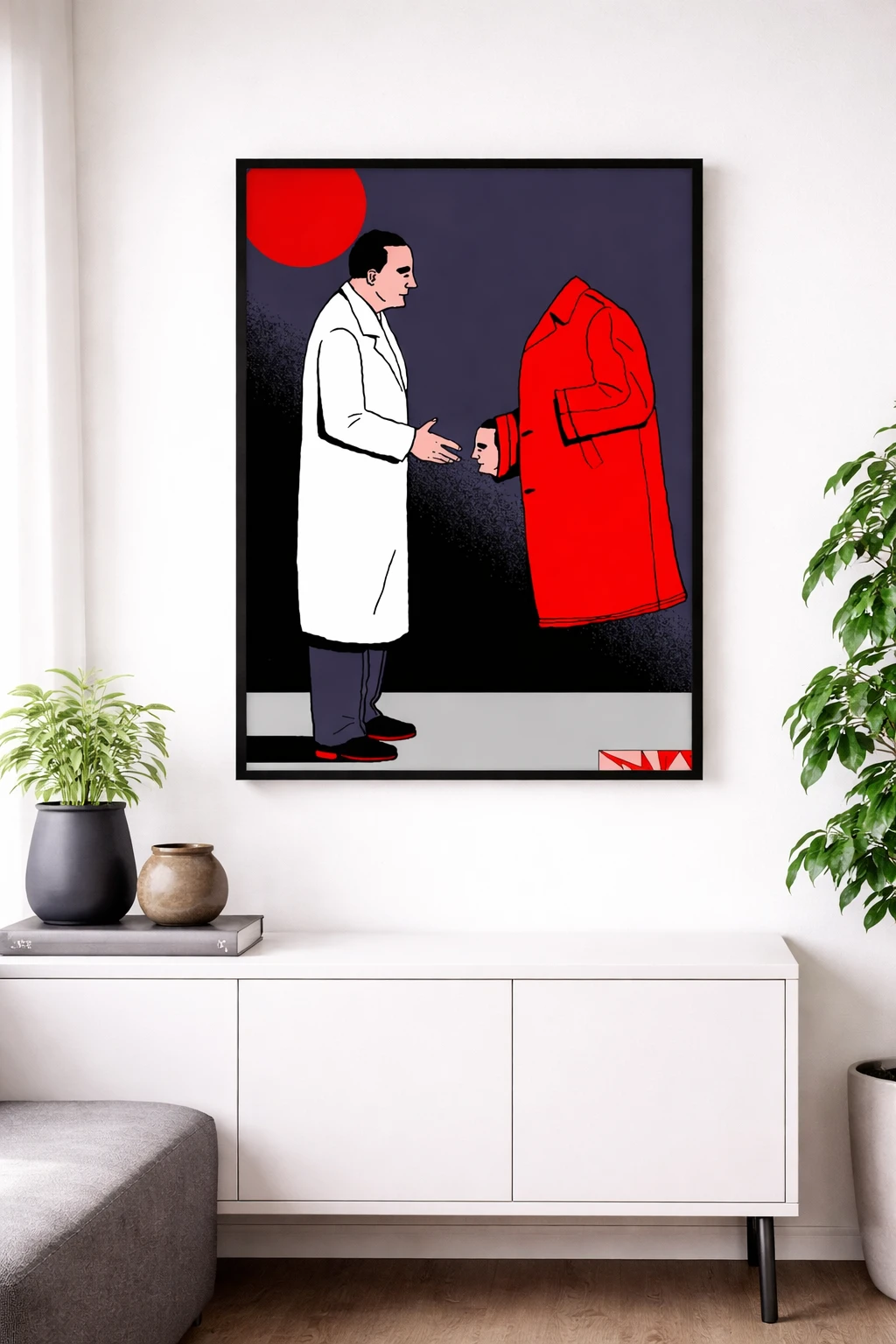 Doktor Karakter İllüstrasyon Duvar Tablosu 2. Fotoğraf