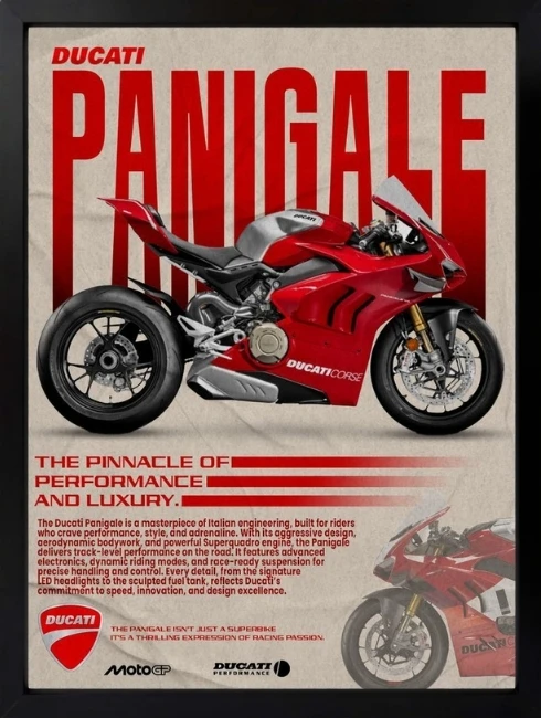 Ducati Panigale Duvar Tablosu 1. Fotoğraf