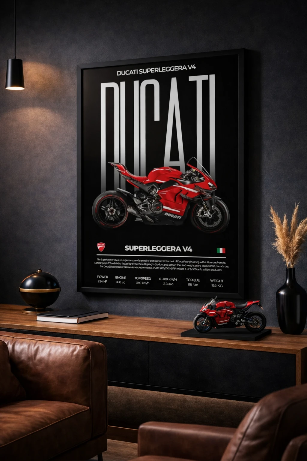 Ducati Superleggera V4 Duvar Tablosu 2. Fotoğraf