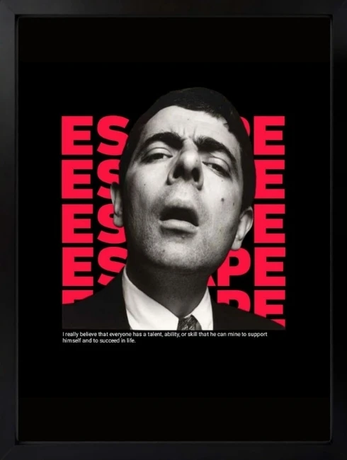 Escape Typo Mixart Duvar Tablosu 1. Fotoğraf