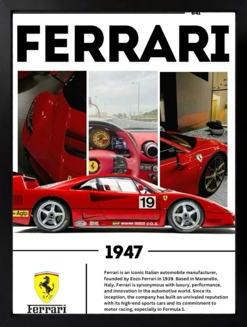 Ferrari 1947 Duvar Tablosu 1. Fotoğraf