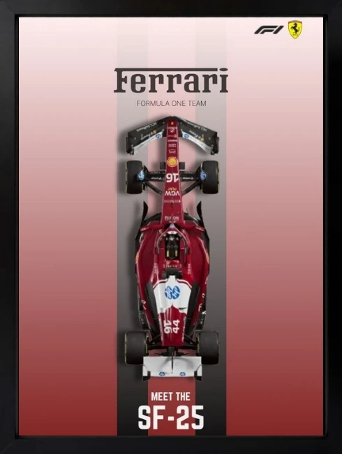 Ferrari SF-25 Formula 1 Duvar Tablosu 1. Fotoğraf