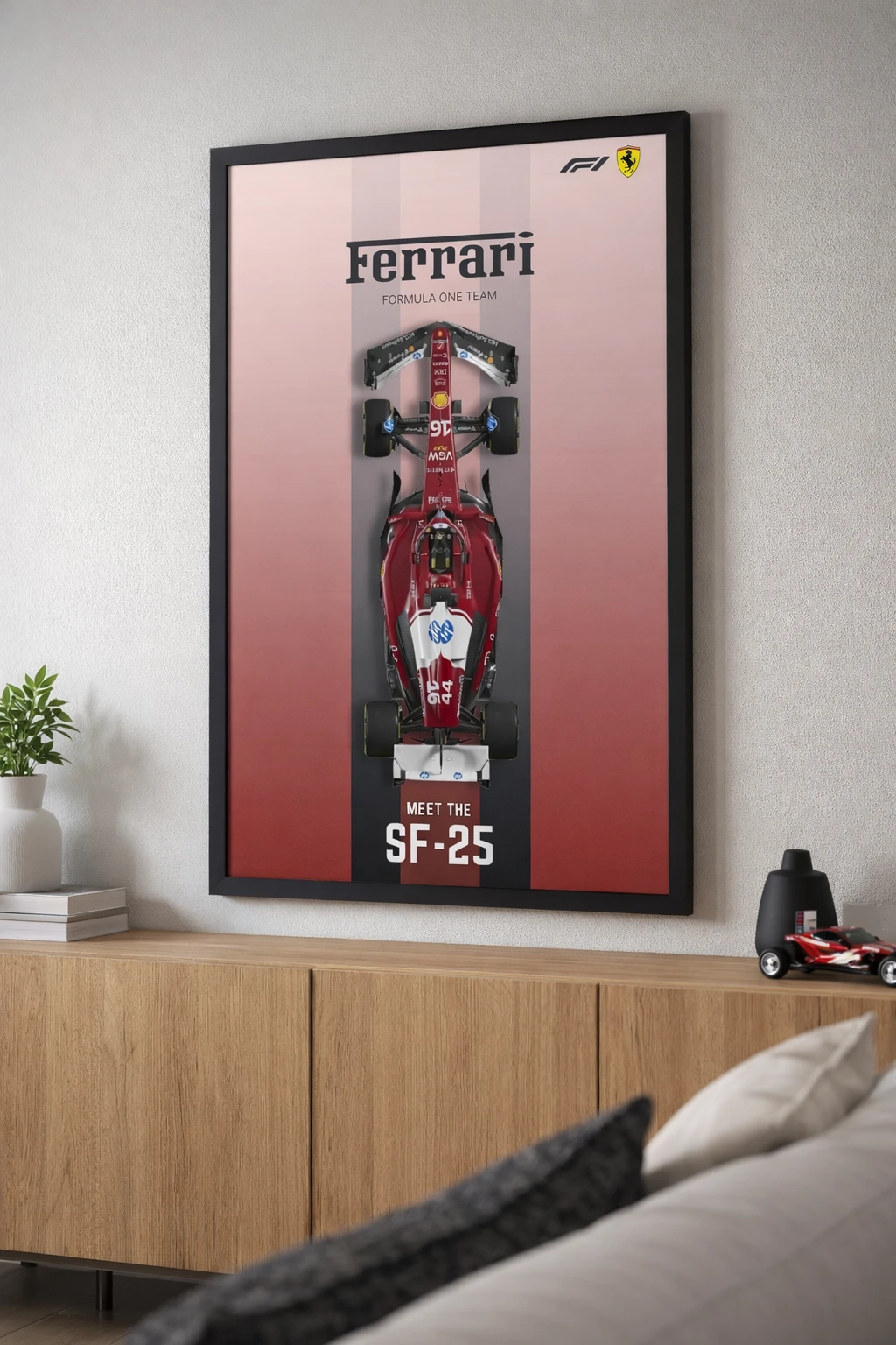 Ferrari SF-25 Formula 1 Duvar Tablosu 2. Fotoğraf