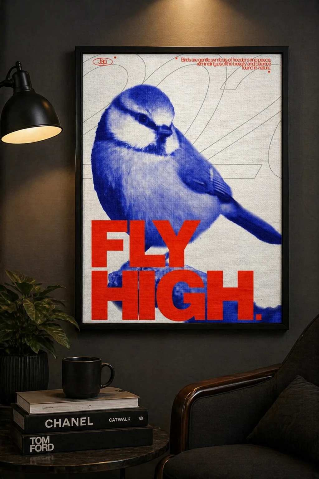 Fly High Yazı Duvar Tablosu