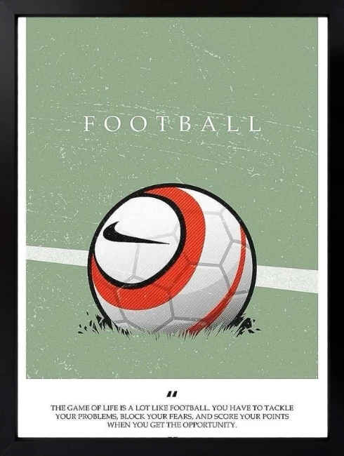 Football Minimal Duvar Tablosu 1. Fotoğraf