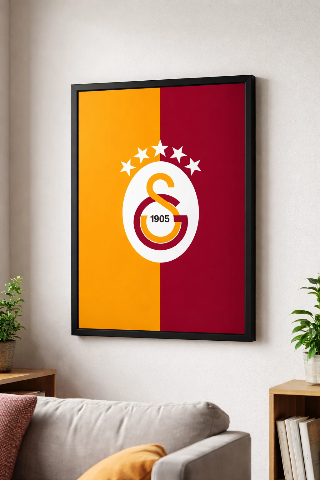 Galatasaray Sarı Kırmızı Duvar Tablosu 2. Fotoğraf
