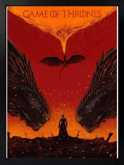 Game of Thrones Ejderha Duvar Tablosu 1. Fotoğraf