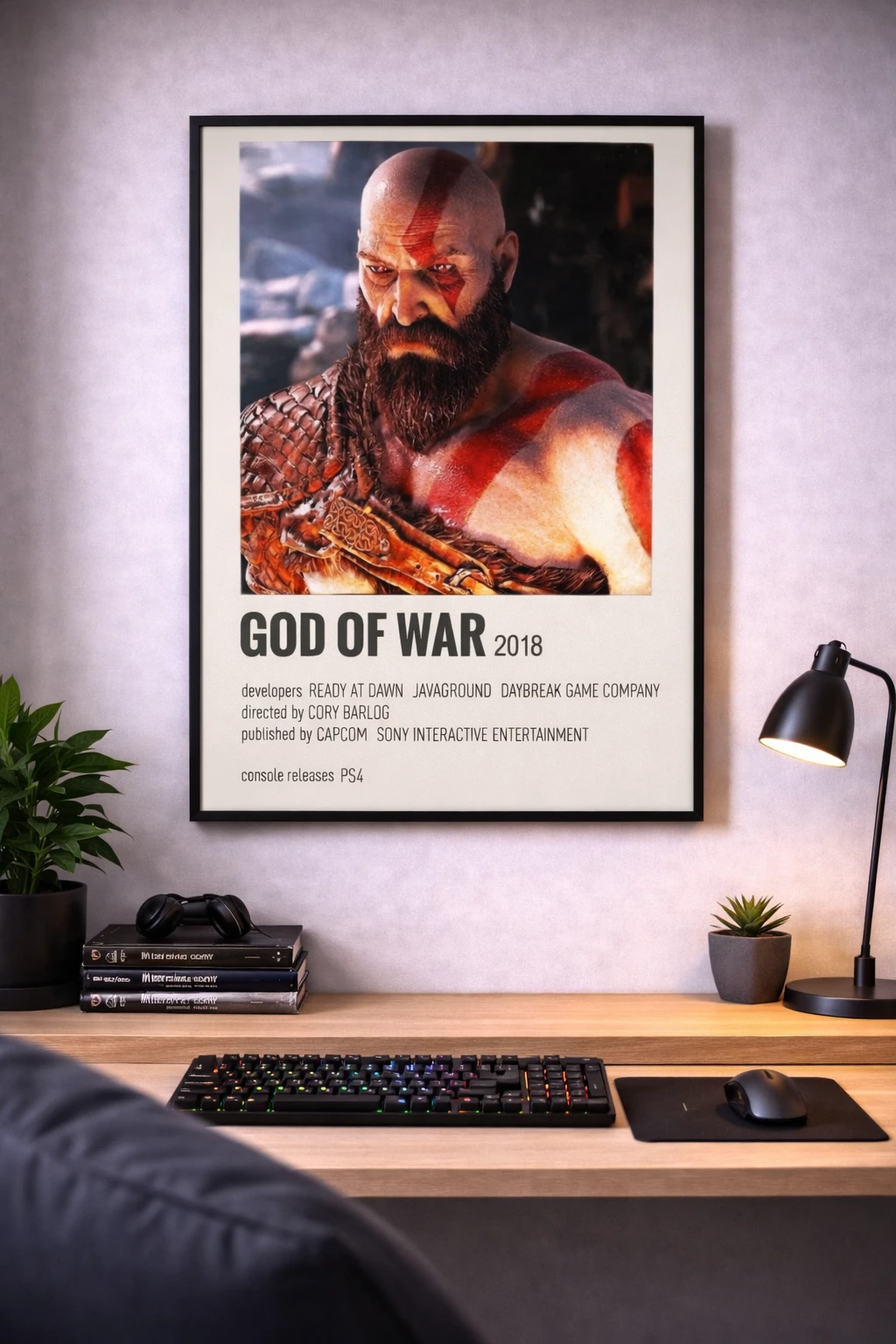 God of War Kratos Duvar Tablosu 2. Fotoğraf