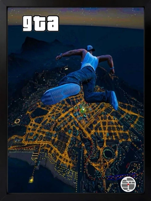 GTA V Afiş Duvar Tablosu 1. Fotoğraf