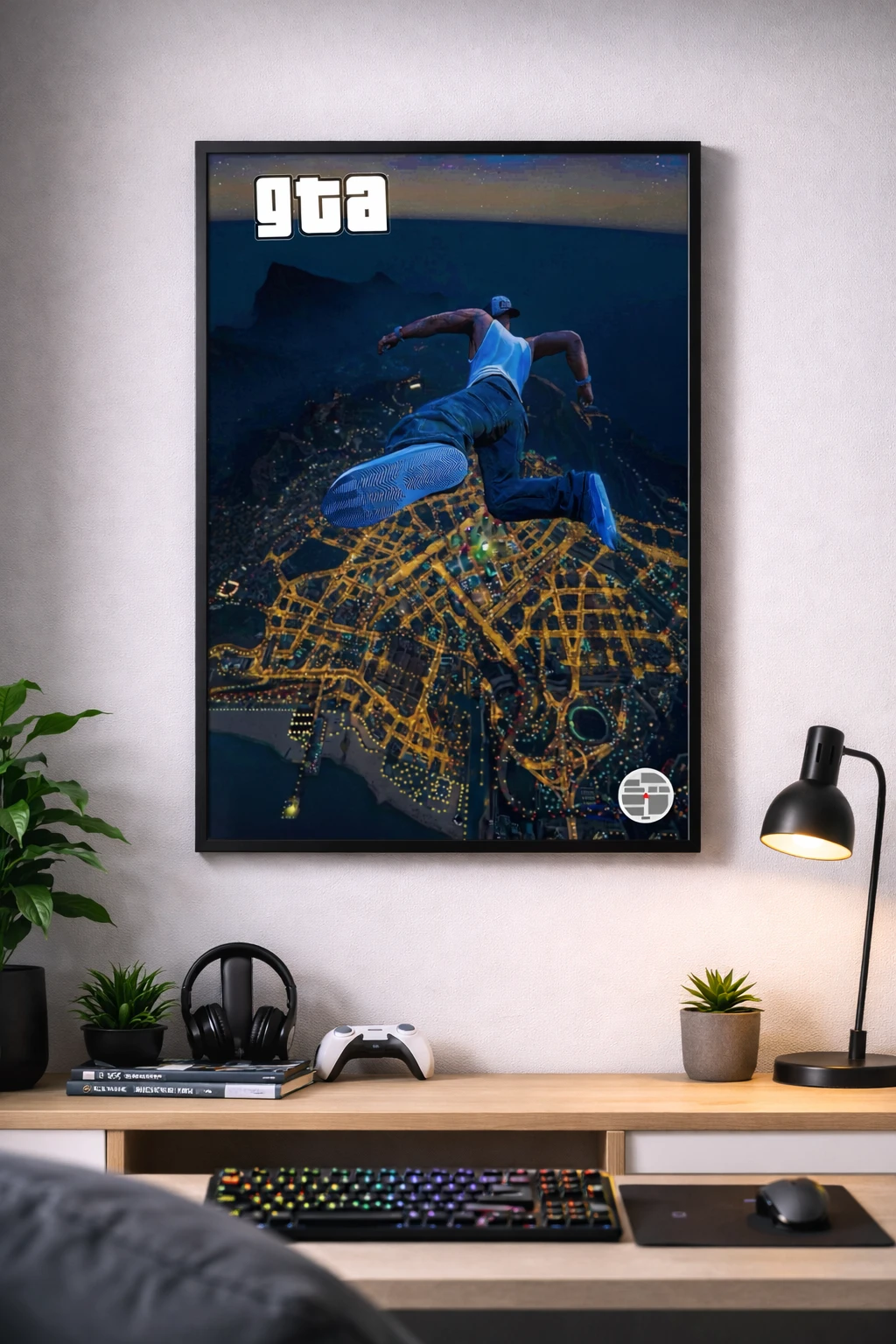 GTA V Afiş Duvar Tablosu 2. Fotoğraf