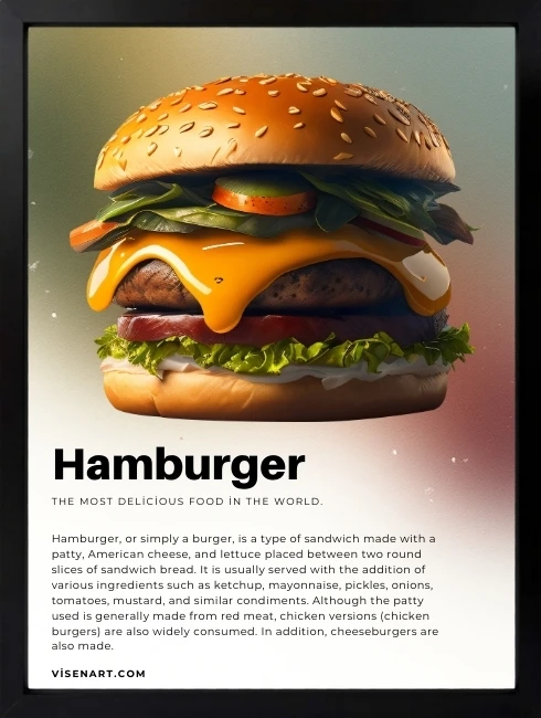 Hamburger Duvar Tablosu 1. Fotoğraf
