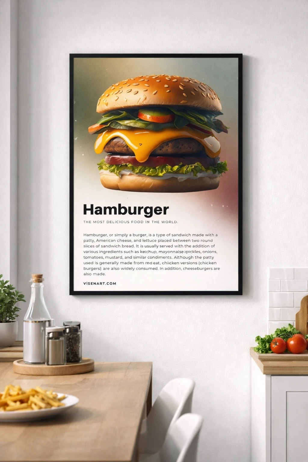 Hamburger Duvar Tablosu