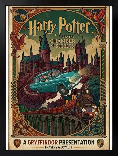 Harry Potter Vintage Duvar Tablosu 1. Fotoğraf