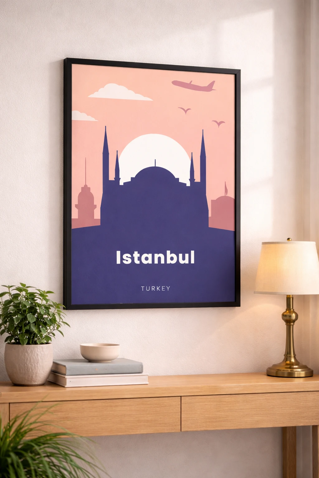 İstanbul Cami Silueti Duvar Tablosu 2. Fotoğraf