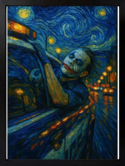Joker Van Gogh Yol Mixart Duvar Tablosu 1. Fotoğraf