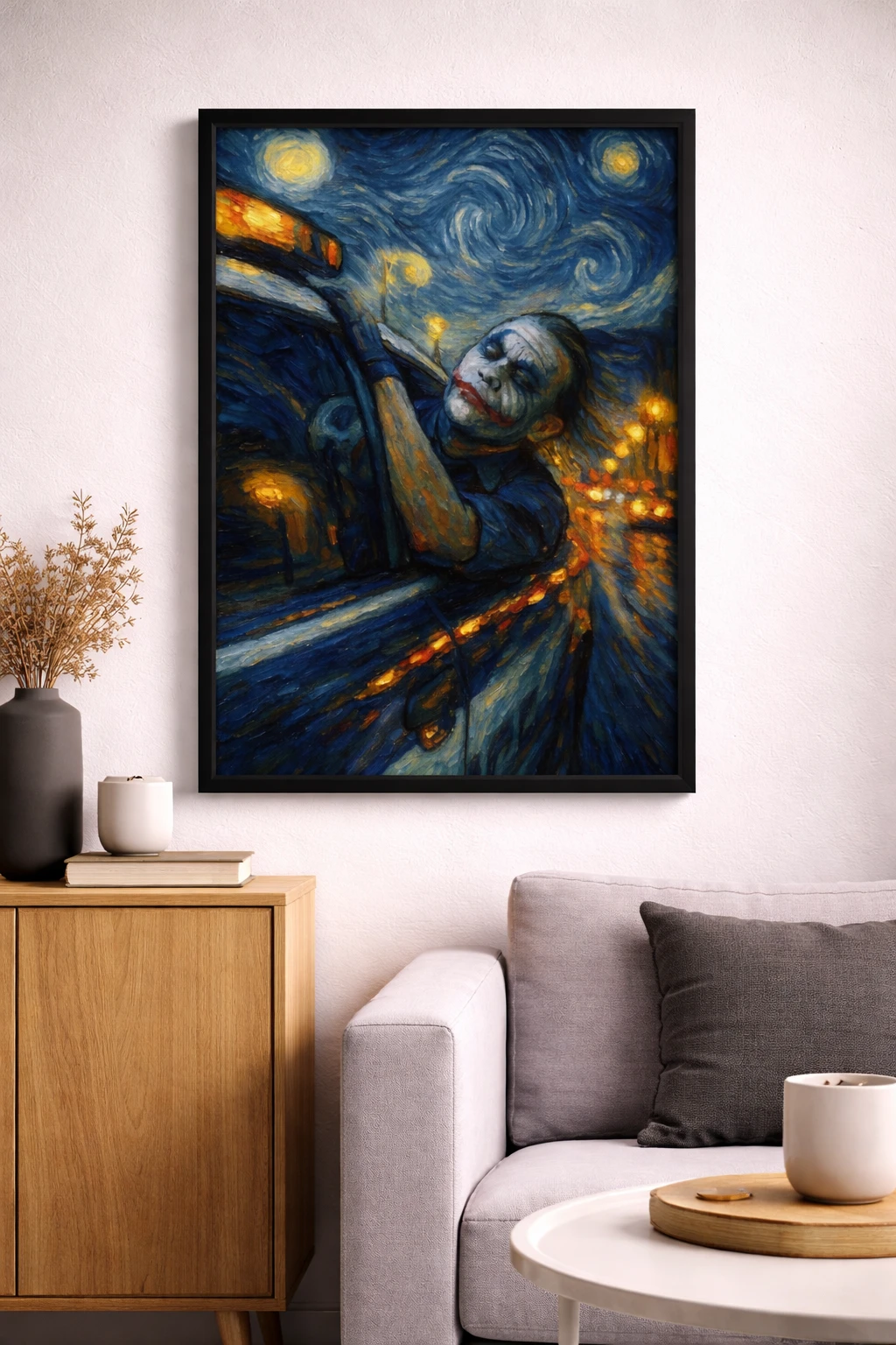 Joker Van Gogh Yol Mixart Duvar Tablosu 2. Fotoğraf