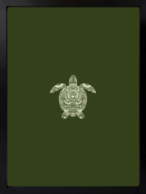 Kaplumbağa İllüstrasyonu Duvar Tablosu 1. Fotoğraf